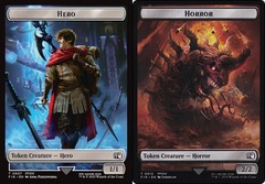 Hero (0007) // Horror (0013) Double-Sided Token - Foil